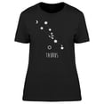 thumbnail image 1 of White Stars Taurus T-Shirt Women -Image by Shutterstock, Female Medium, 1 of 2