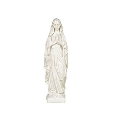 White Statue of Our Lady of Lourdes / Estatua Blanca Nuestra Senora de Lourdes