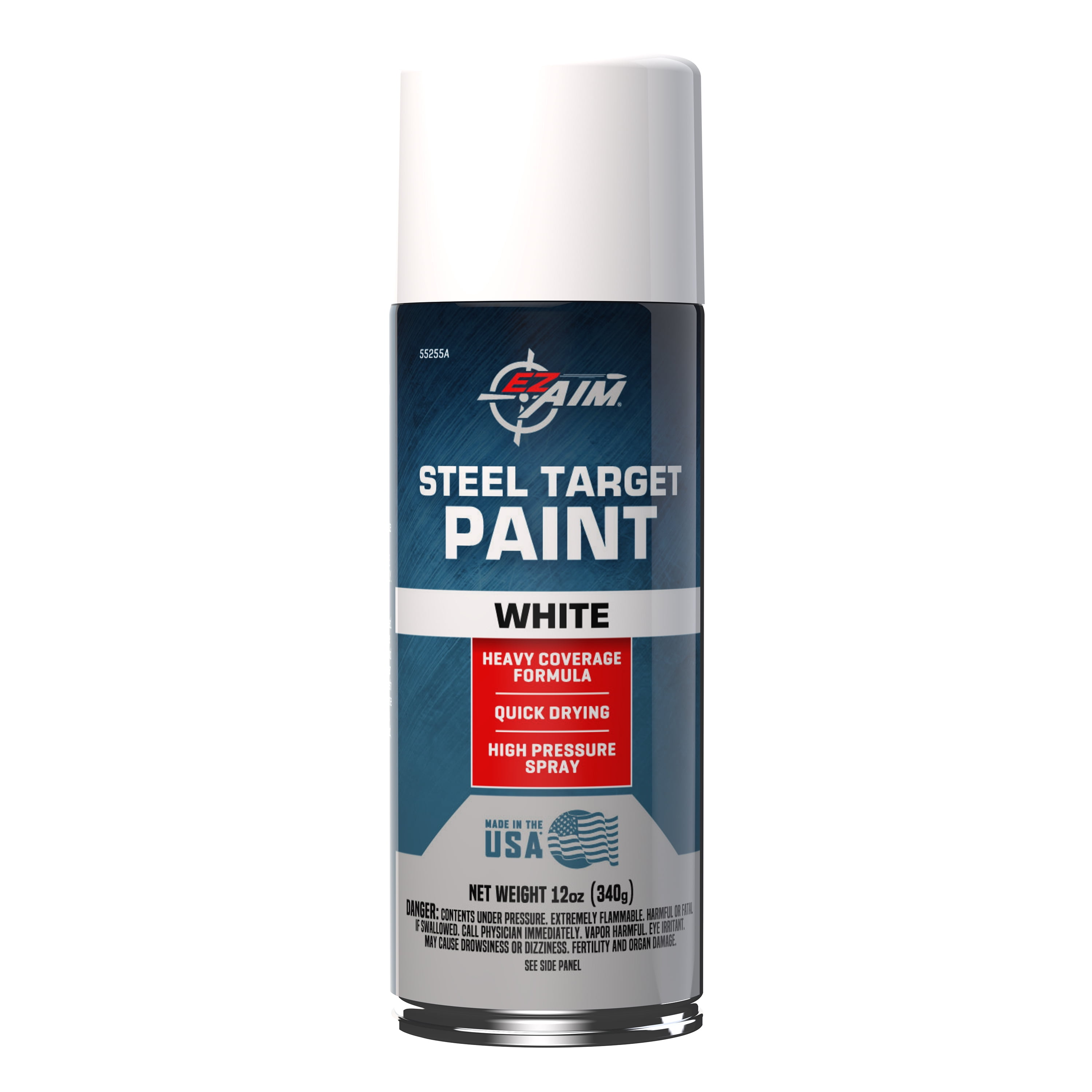 Allen Company Steel Target Spray Paint, White, Quick-Dry, 12 oz