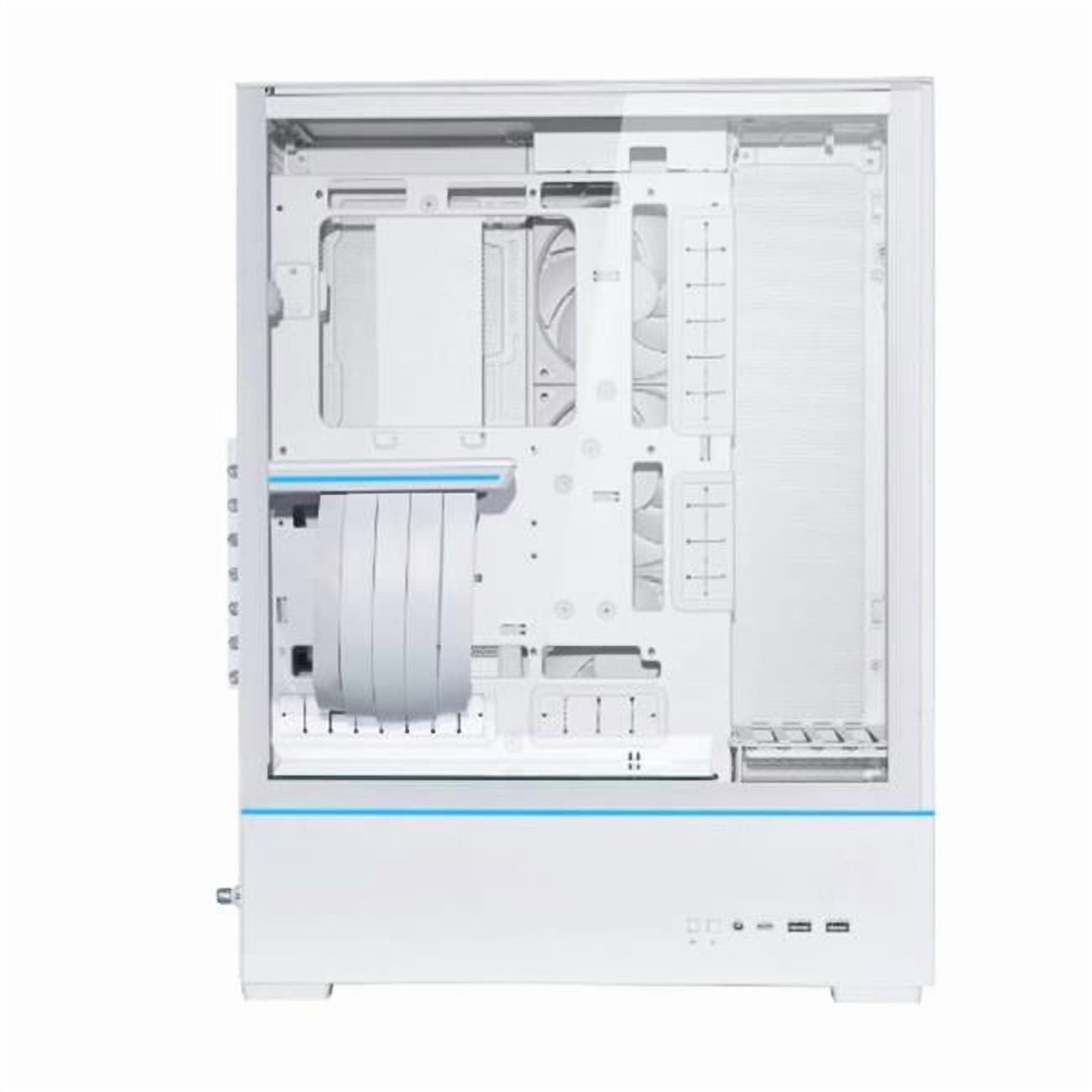 White Pc Frame White Steel & Tempered Glass ATX Mid Tower Computer Case - Walmart.com