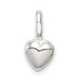 thumbnail image 1 of White Sterling Silver Charm Pendant 12 mm 6 Puffed Heart, 1 of 4