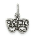 thumbnail image 1 of White Sterling Silver Charm Pendant 16 mm 12 Antiqued Comedy Tragedy Face Charms, 1 of 3