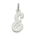 thumbnail image 1 of White Sterling Silver Charm Pendant 18 mm 8-12 Rhodium-Plated Medium Script Initial E, 1 of 3