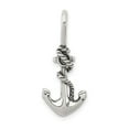 thumbnail image 1 of White Sterling Silver Charm Pendant 25 mm 11 Antiqued Anchor And Rope, 1 of 2