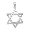 thumbnail image 1 of White Sterling Silver Charm Pendant 33 mm 21 Puffed Star Of David, 1 of 2