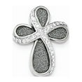 thumbnail image 1 of White Sterling Silver Charm Pendant Crystal Blue Laser Glitter Texture, 1 of 2