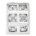 thumbnail image 1 of White Sterling Silver Charm Pendant Cubic Zirconia CZ Clear, 1 of 2