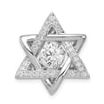 thumbnail image 1 of White Sterling Silver Charm Pendant Cubic Zirconia CZ Clear, 1 of 3