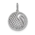 thumbnail image 1 of White Sterling Silver Charm Pendant Fancy Cubic Zirconia CZ 30 mm 20, 1 of 1