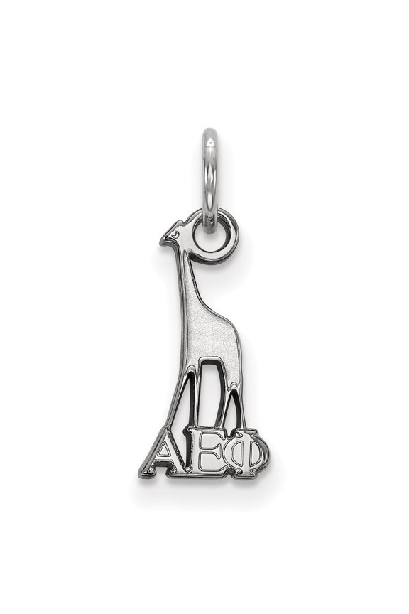 White Sterling Silver Charm Pendant Greek Alpha Epsilon Phi 18 mm 7