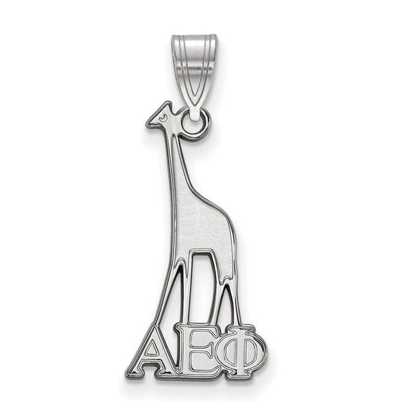 White Sterling Silver Charm Pendant Greek Alpha Epsilon Phi 27 mm 12