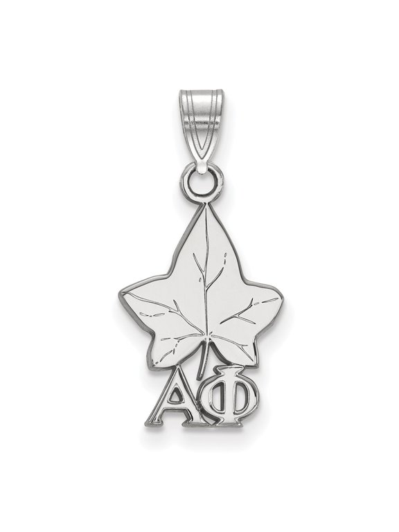 White Sterling Silver Charm Pendant Greek Alpha Phi 23 mm 11