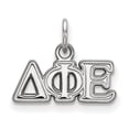 thumbnail image 1 of White Sterling Silver Charm Pendant Greek Delta Phi Epsilon 13 mm 16, 1 of 2