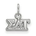thumbnail image 1 of White Sterling Silver Charm Pendant Greek Sigma Delta Tau 12 mm 11, 1 of 1