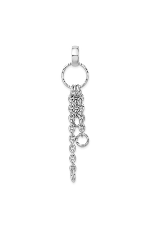 White Sterling Silver Charm Pendant Holder 78 mm 14
