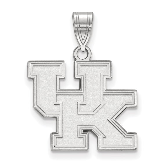 White Sterling Silver Charm Pendant Kentucky NCAA University Of 23 mm 20