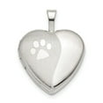 thumbnail image 1 of White Sterling Silver Charm Pendant Locket 21 mm 16, 1 of 1