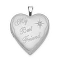 thumbnail image 1 of White Sterling Silver Charm Pendant Locket Diamond 25 mm 20, 1 of 3