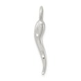thumbnail image 1 of White Sterling Silver Charm Pendant Men'S 26 mm 4 Italian Horn, 1 of 2