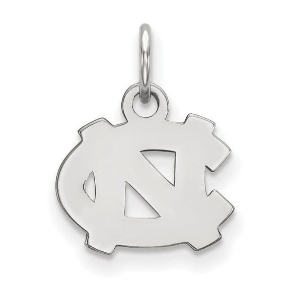 White Sterling Silver Charm Pendant North Carolina NCAA University Of 16 mm 12