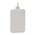 thumbnail image 1 of White Sterling Silver Charm Pendant Rounded Corners 27 mm 12, 1 of 2