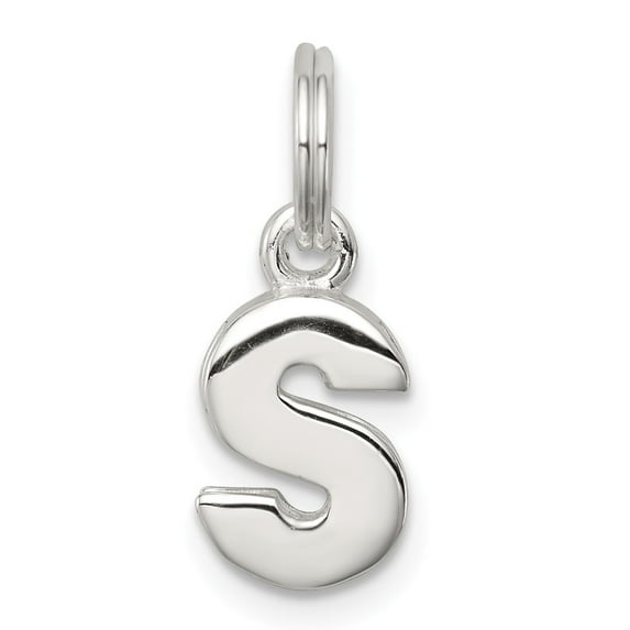 White Sterling Silver Charm Pendant S