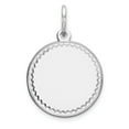 thumbnail image 1 of White Sterling Silver Charm Pendant Textured 20 mm 13 0.62 In, 1 of 2