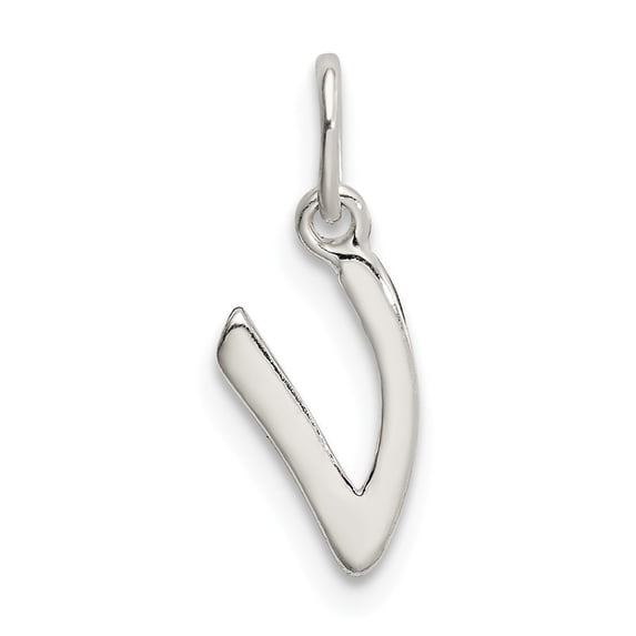 White Sterling Silver Charm Pendant Themed 13 mm 7-8