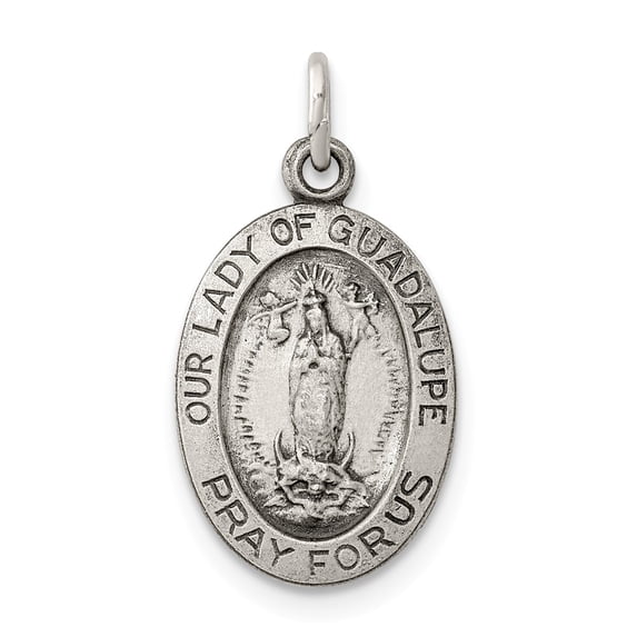 White Sterling Silver Charm Pendant Themed 20 mm 11