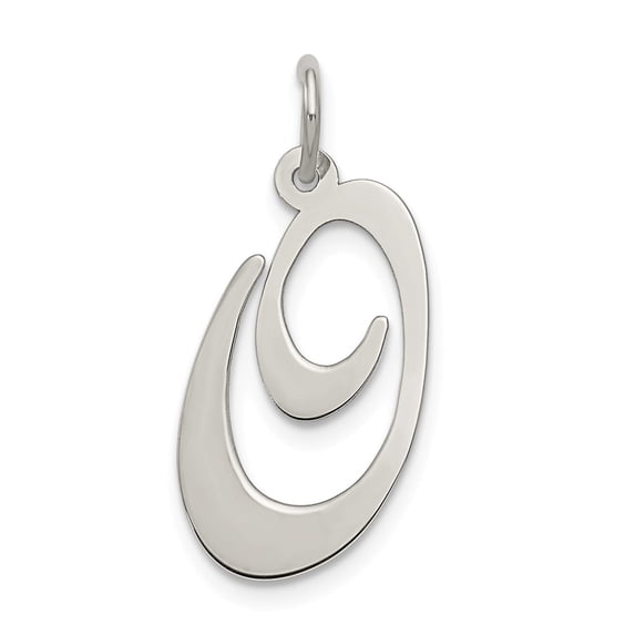 White Sterling Silver Charm Pendant Themed 21 mm 17-24