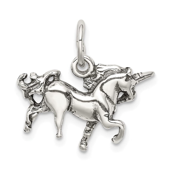 White Sterling Silver Charm Pendant Themed 21 mm 20