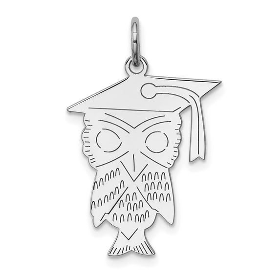 White Sterling Silver Charm Pendant Themed 22 mm 19