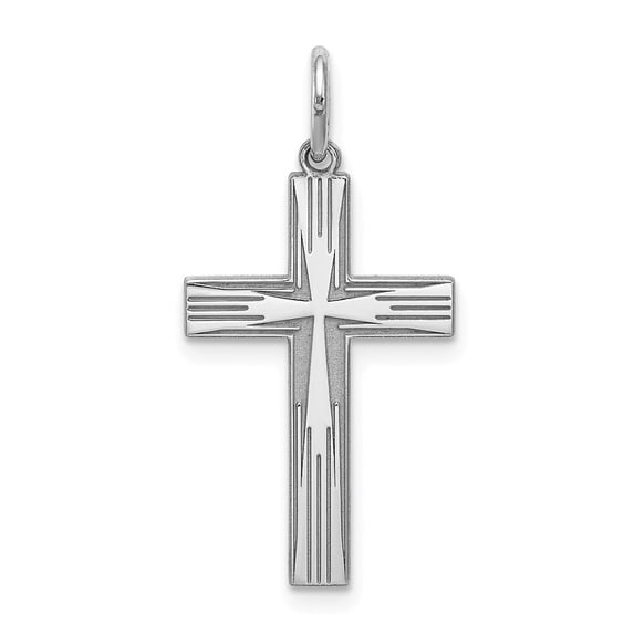 White Sterling Silver Charm Pendant Themed 25 mm 12