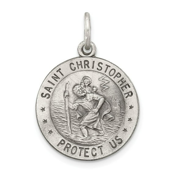 White Sterling Silver Charm Pendant Themed 25 mm 20