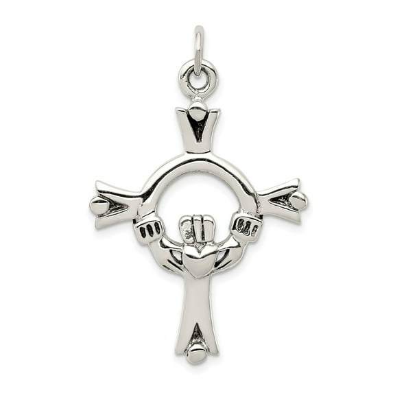 White Sterling Silver Charm Pendant Themed 42 mm 25