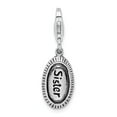 thumbnail image 1 of White Sterling Silver Charm Pendant Themed Black 35 mm 9, 1 of 1