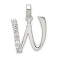 thumbnail image 1 of White Sterling Silver Charm Pendant Themed Cubic Zirconia CZ Clear 23-24 mm 12-16, 1 of 1