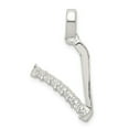 thumbnail image 1 of White Sterling Silver Charm Pendant Themed Cubic Zirconia CZ Clear 23-24 mm 12-16, 1 of 1