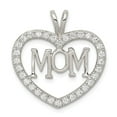 thumbnail image 1 of White Sterling Silver Charm Pendant Themed Cubic Zirconia CZ Clear 26 mm 24, 1 of 3
