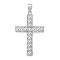 thumbnail image 1 of White Sterling Silver Charm Pendant Themed Cubic Zirconia CZ Round Clear 42 mm 25, 1 of 4