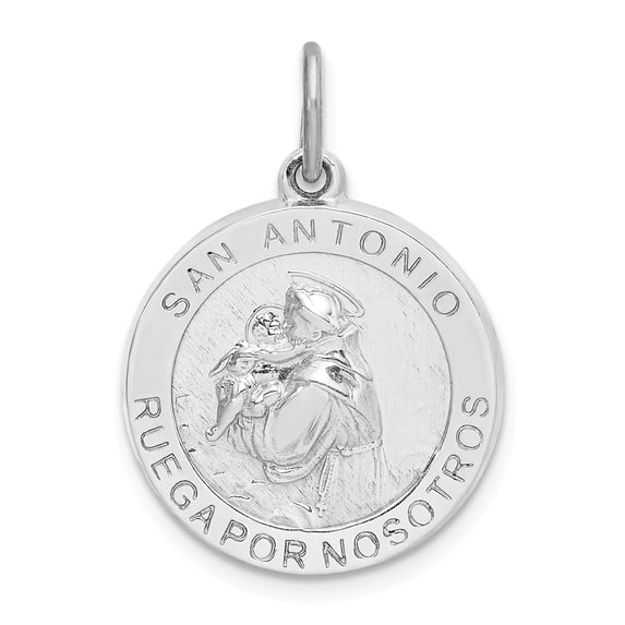 White Sterling Silver Charm Pendant Themed Flat Back 28 mm 19