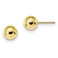 thumbnail image 1 of White Sterling Silver Earring Ball Women'S 8 mm Gold-Tone Polished Post Earrings, 1 of 1