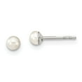 thumbnail image 1 of White Sterling Silver Earring Ball Women'S Freshwater Cultured Pearl Earrings Gift Pouch, 1 of 1