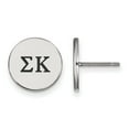 thumbnail image 1 of White Sterling Silver Earring Black Maroon Women'S Greek Sigma Kappa 12 mm, 1 of 2