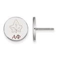 thumbnail image 1 of White Sterling Silver Earring Bordeaux Women'S Greek Alpha Phi 12 mm, 1 of 2