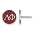 thumbnail image 1 of White Sterling Silver Earring Bordeaux Women'S Greek Alpha Phi 12 mm, 1 of 2