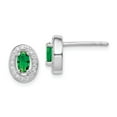 thumbnail image 1 of White Sterling Silver Earring Button (05) May Women'S Cubic Zirconia CZ Clear Green 9 mm 8, 1 of 3