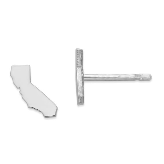 White Sterling Silver Earring Button California Women'S 7.77 mm 6.68