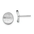 thumbnail image 1 of White Sterling Silver Earring Button Women'S 10 mm, 1 of 1