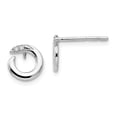 thumbnail image 1 of White Sterling Silver Earring Button Women'S Diamond 10 mm, 1 of 4